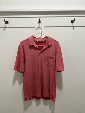 Travis Mathew Red Golf Short-Sleeve Polo